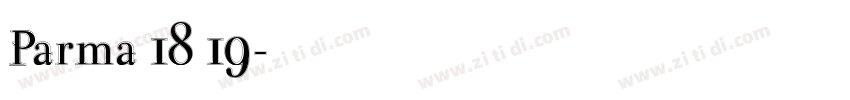 Parma 18 19字体转换